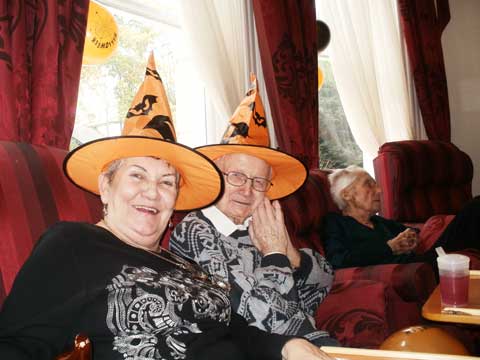 wider view of same group interacting with one another